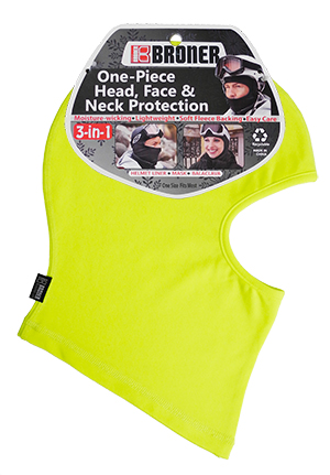 Hi Viz Yellow Stretch Knit Mask Liner - Explore Winter Clearance